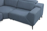 Melancton Power Reclining Sectional with Swivel Arm & Power Headrests - Oversized Seats – Blue & Gray, view 7