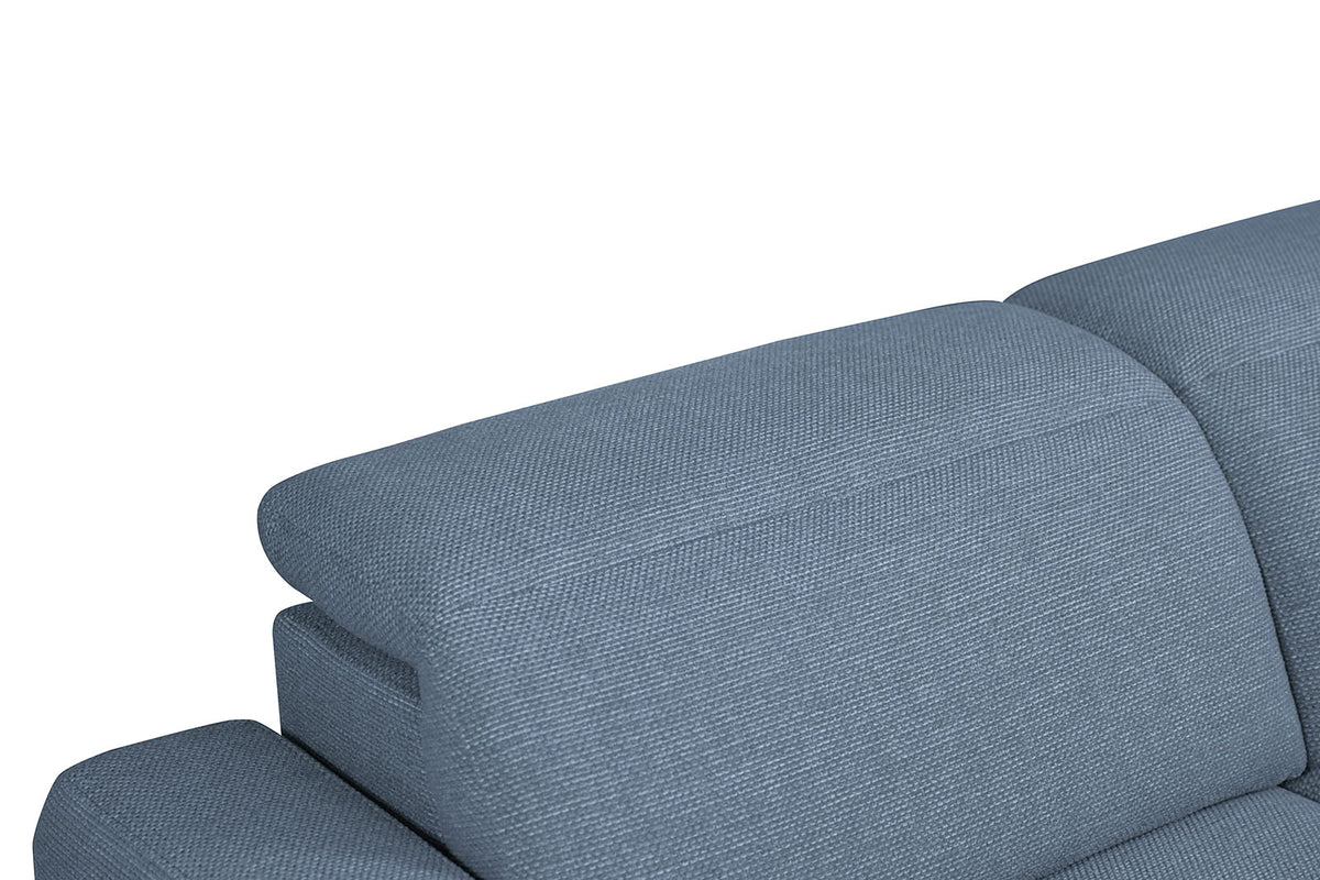 Melancton Power Reclining Sectional with Swivel Arm & Power Headrests - Oversized Seats – Blue & Gray, view 8