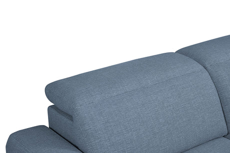 Melancton Power Reclining Sectional with Swivel Arm & Power Headrests - Oversized Seats – Blue & Gray, view 8