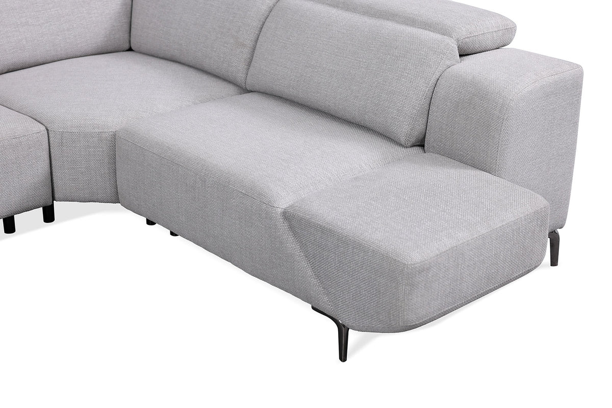 Melancton Power Reclining Sectional with Swivel Arm & Power Headrests - Oversized Seats – Blue & Gray, view 11