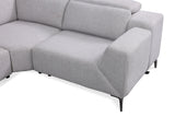 Melancton Power Reclining Sectional with Swivel Arm & Power Headrests - Oversized Seats – Blue & Gray, view 12