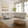 Clemens Power Reclining Sectional with Wireless Charging Console - Beige