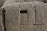 Clemens Power Reclining Sectional with Wireless Charging Console - Biscuit-Tufted Chenille – Beige & Gray, view 6