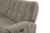 Clemens Power Reclining Sectional with Wireless Charging Console - Biscuit-Tufted Chenille – Beige & Gray, view 7