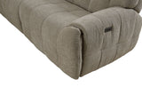 Clemens Power Reclining Sectional with Wireless Charging Console - Biscuit-Tufted Chenille – Beige & Gray, view 8