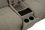 Clemens Power Reclining Sectional with Wireless Charging Console - Biscuit-Tufted Chenille – Beige & Gray, view 9