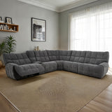 Clemens Power Reclining Sectional with Wireless Charging Console - Dark Gray