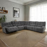 Clemens Power Reclining Sectional with Wireless Charging Console - Dark Gray