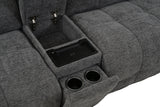 Clemens Power Reclining Sectional with Wireless Charging Console - Biscuit-Tufted Chenille – Beige & Gray, view 13