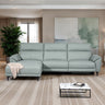 Themis Power Reclining Sectional with Chaise - Pale Blue