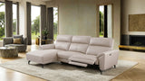 Themis Power Reclining Sectional with Chaise - Off-White