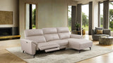 Themis Power Reclining Sectional with Chaise - Off-White