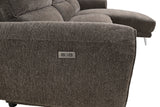 Brande Contemporary Power Reclining Sectional with Chaise & USB Ports - Chenille in Brown, Gray or Light Gray – Brown & Gray, view 10