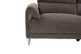 Brande Contemporary Power Reclining Sectional with Chaise & USB Ports - Chenille in Brown, Gray or Light Gray – Brown & Gray, view 12