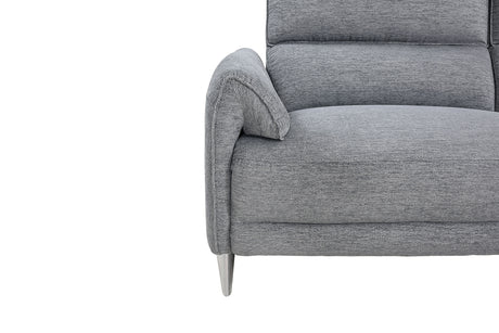 Brande Contemporary Power Reclining Sectional with Chaise & USB Ports - Chenille in Brown, Gray or Light Gray – Brown & Gray, view 18