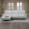 Brande Contemporary Power Reclining Sectional with Chaise & USB Ports - Left Chaise