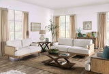 Alesund Mid-Century Modern Sofa, Loveseat & Accent Chair - Ash Wood Trim with Rattan Details in Beige – Beige & Natural, view 2