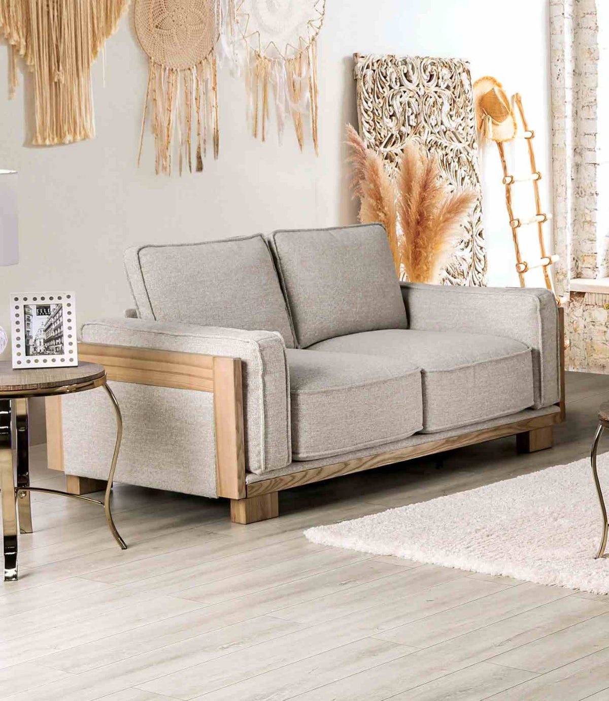 Harstad Contemporary Sofa, Loveseat & Chair - Loveseat