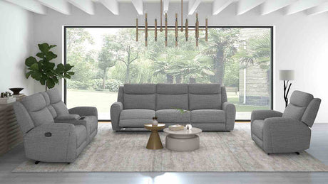 Antonius Contemporary Reclining Sofa, Loveseat, Recliner & Sectional - Contour Arms in Gray Fabric – Gray, view 5