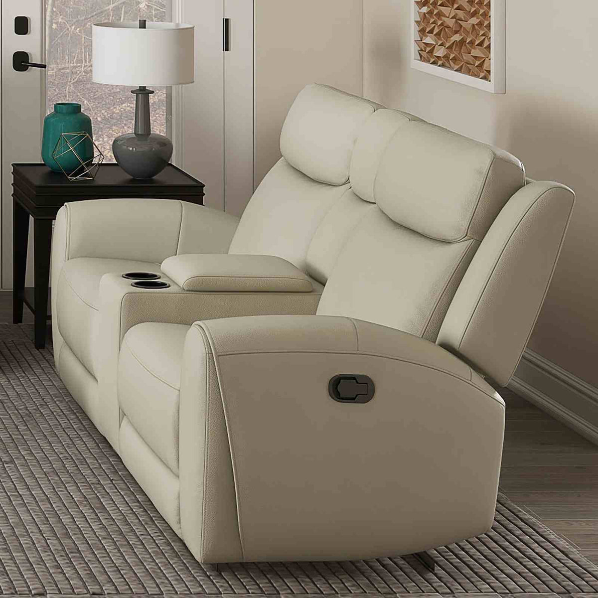 Jacobus Top Grain Leather Reclining Living Room Collection - Loveseat