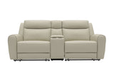 Jacobus Top Grain Leather Reclining Living Room Collection - Sofa, Loveseat, Recliner & Sectional – Beige & Gray, view 11