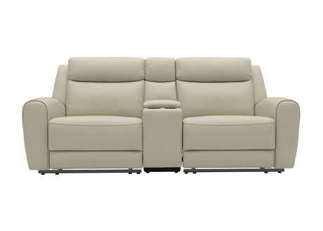 Jacobus Top Grain Leather Reclining Living Room Collection - Sofa, Loveseat, Recliner & Sectional – Beige & Gray, view 11