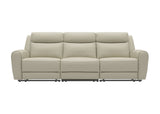 Jacobus Top Grain Leather Reclining Living Room Collection - Sofa, Loveseat, Recliner & Sectional – Beige & Gray, view 10