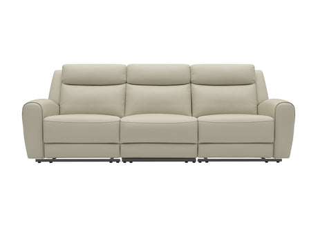 Jacobus Top Grain Leather Reclining Living Room Collection - Sofa, Loveseat, Recliner & Sectional – Beige & Gray, view 10