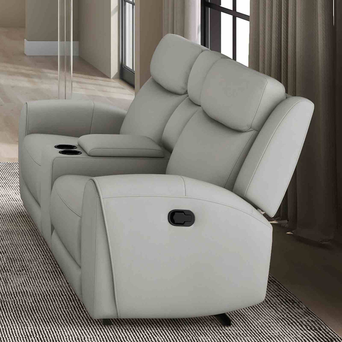 Jacobus Top Grain Leather Reclining Living Room Collection - Loveseat