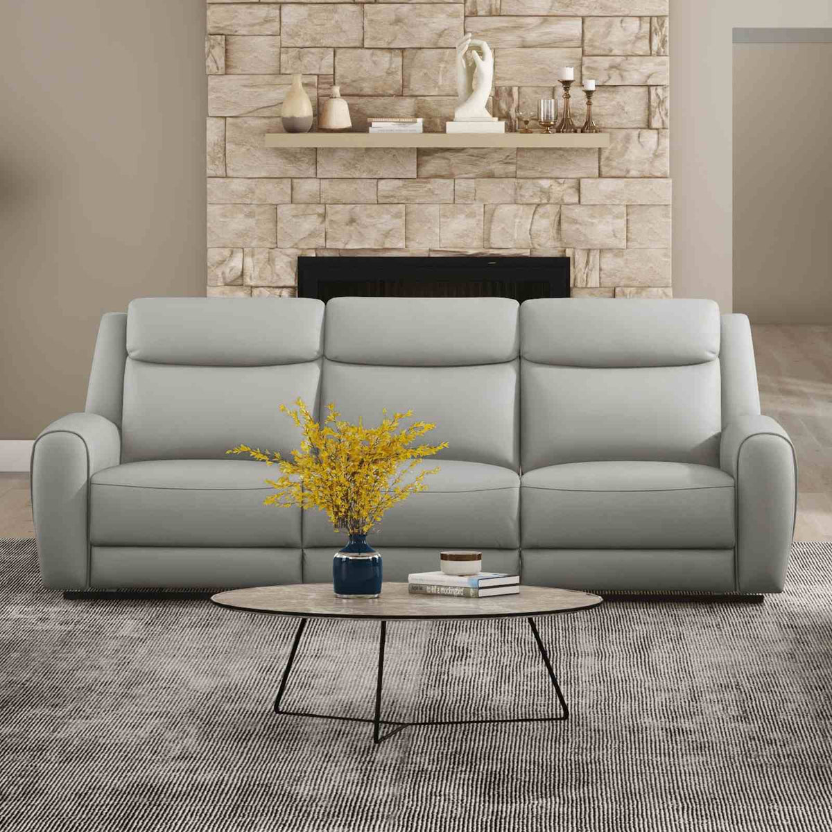Jacobus Top Grain Leather Reclining Living Room Collection - Sofa