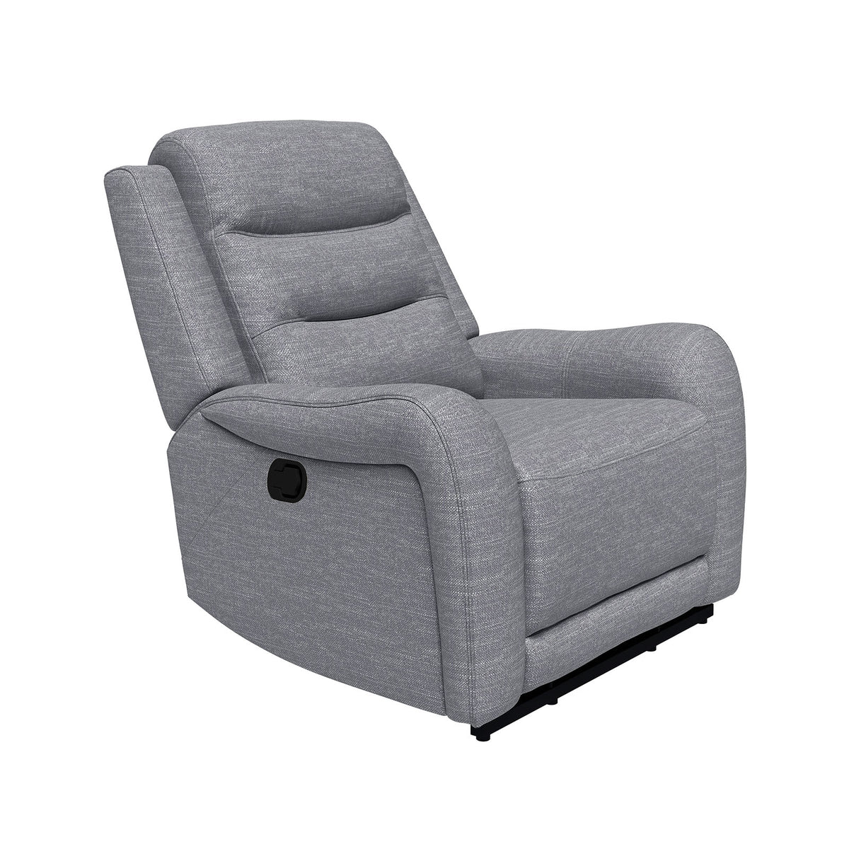 Matthias Reclining Sofa, Loveseat, Recliner & Sectional - Scroll Arm Gray Fabric, Transitional – Gray, view 7