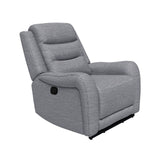 Matthias Reclining Sofa, Loveseat, Recliner & Sectional - Scroll Arm Gray Fabric, Transitional – Gray, view 7