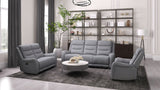 Matthias Reclining Sofa, Loveseat, Recliner & Sectional - Scroll Arm Gray Fabric, Transitional – Gray, view 5
