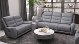 Matthias Reclining Sofa, Loveseat, Recliner & Sectional - Scroll Arm Gray Fabric, Transitional – Gray, view 6