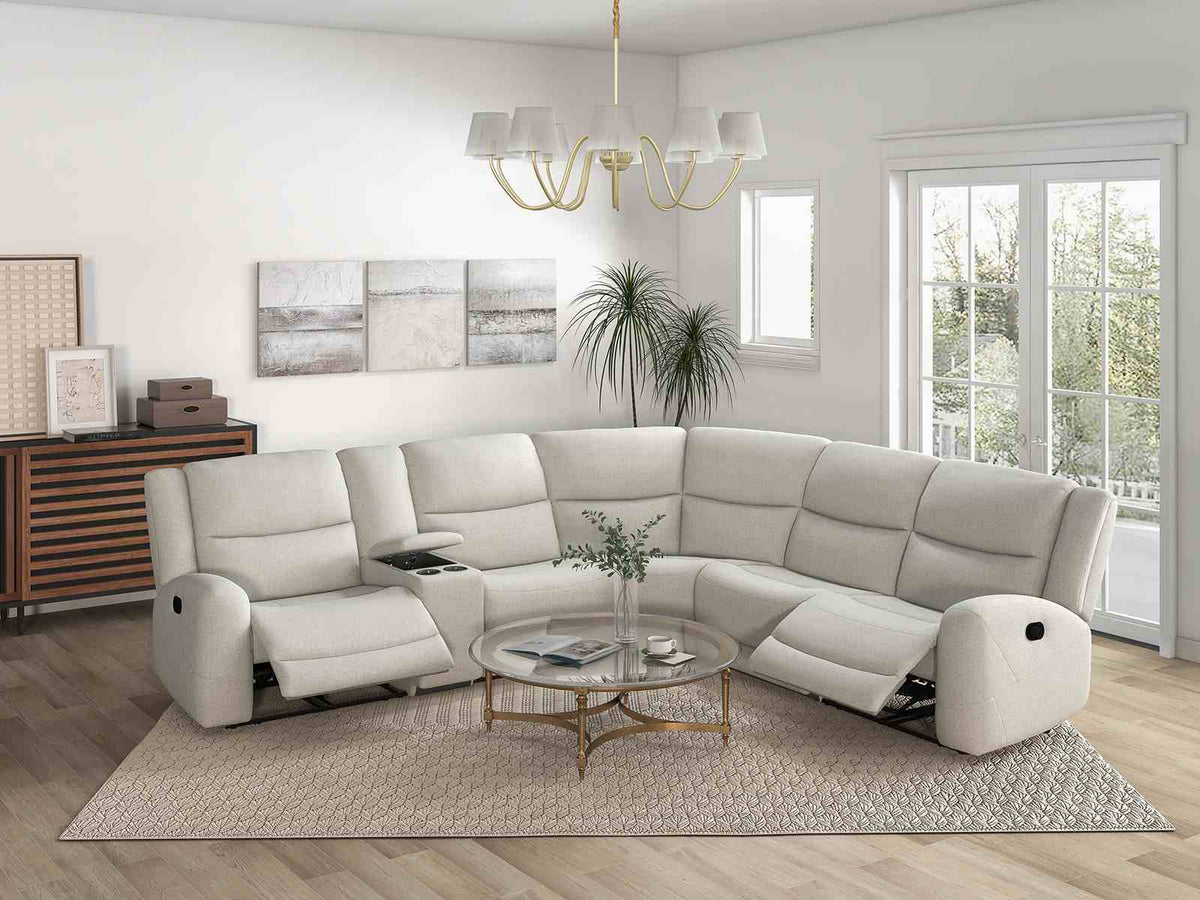 Giraldus Transitional Reclining Sofa, Loveseat, Recliner & Sectional - Reclining Sectional