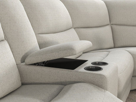Giraldus Transitional Reclining Sofa, Loveseat, Recliner & Sectional - Contour Arms in Beige Fabric – Beige, view 7