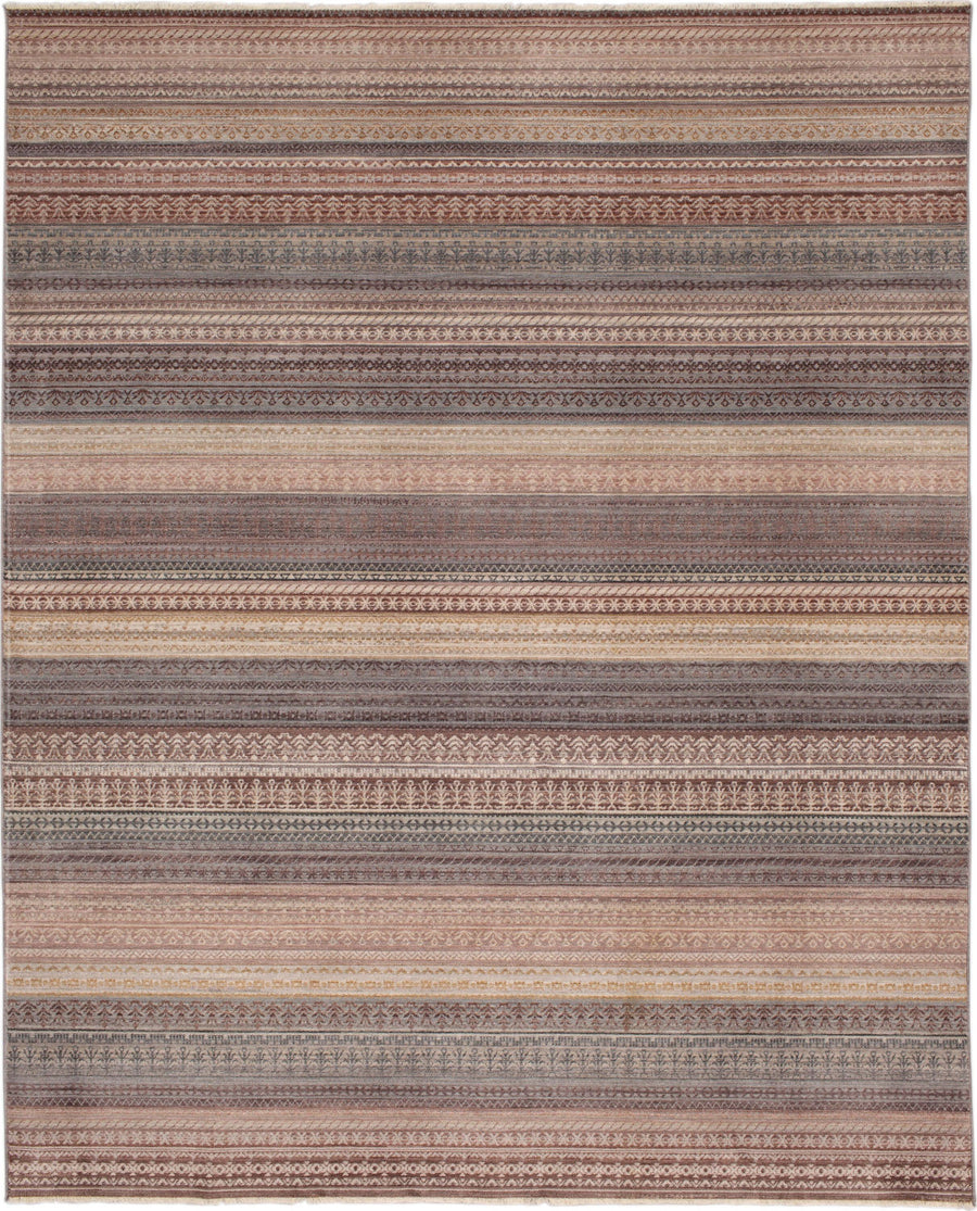 Karastan Echo Caprice Grey Traditional Area Rug - Machine Woven Polyester, Made in Turkey