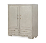 Modern Celine Bedroom Set with LED Lighting in Warm Wood