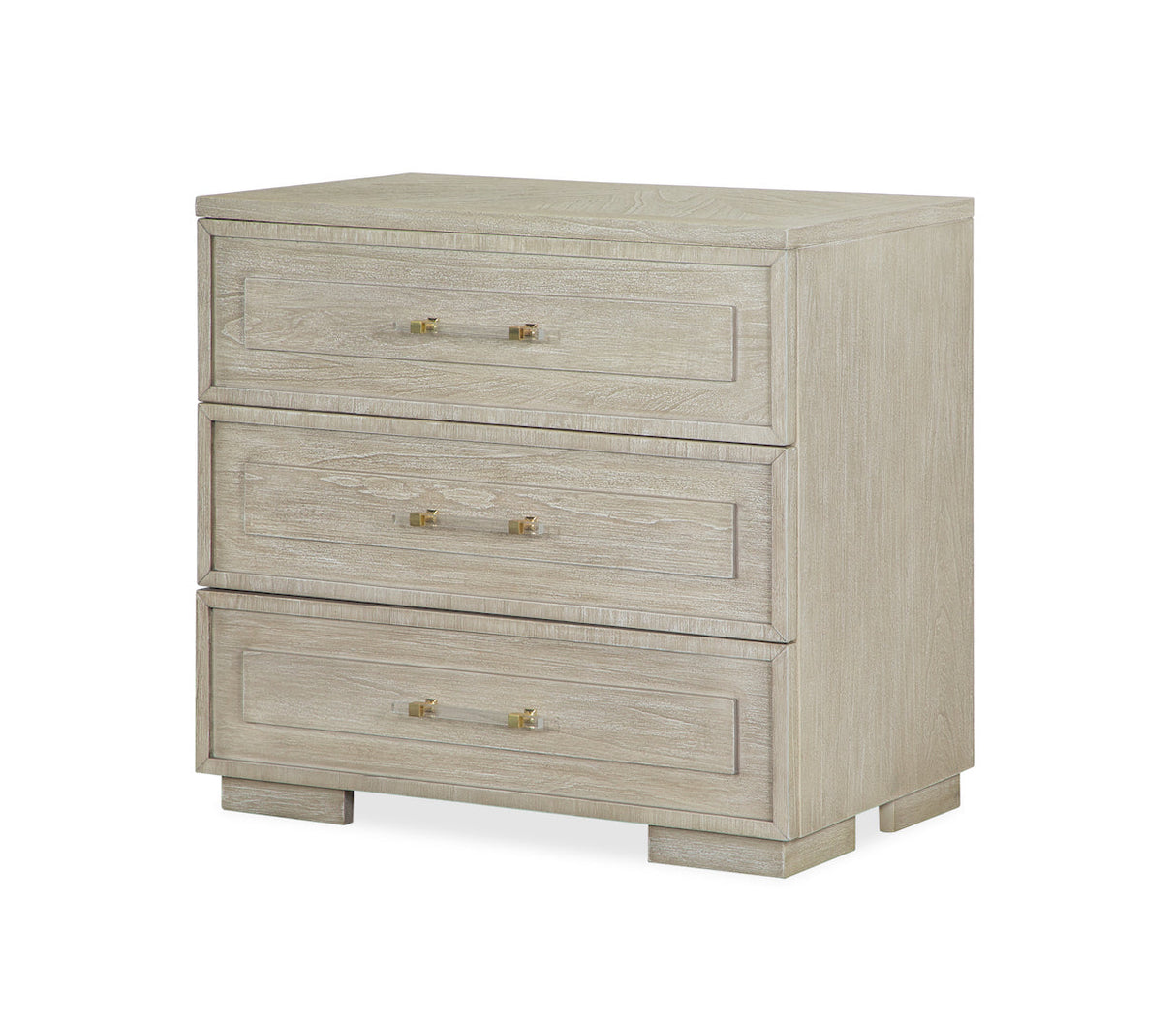 Modern Celine Bedroom Set with LED Lighting in Warm Wood