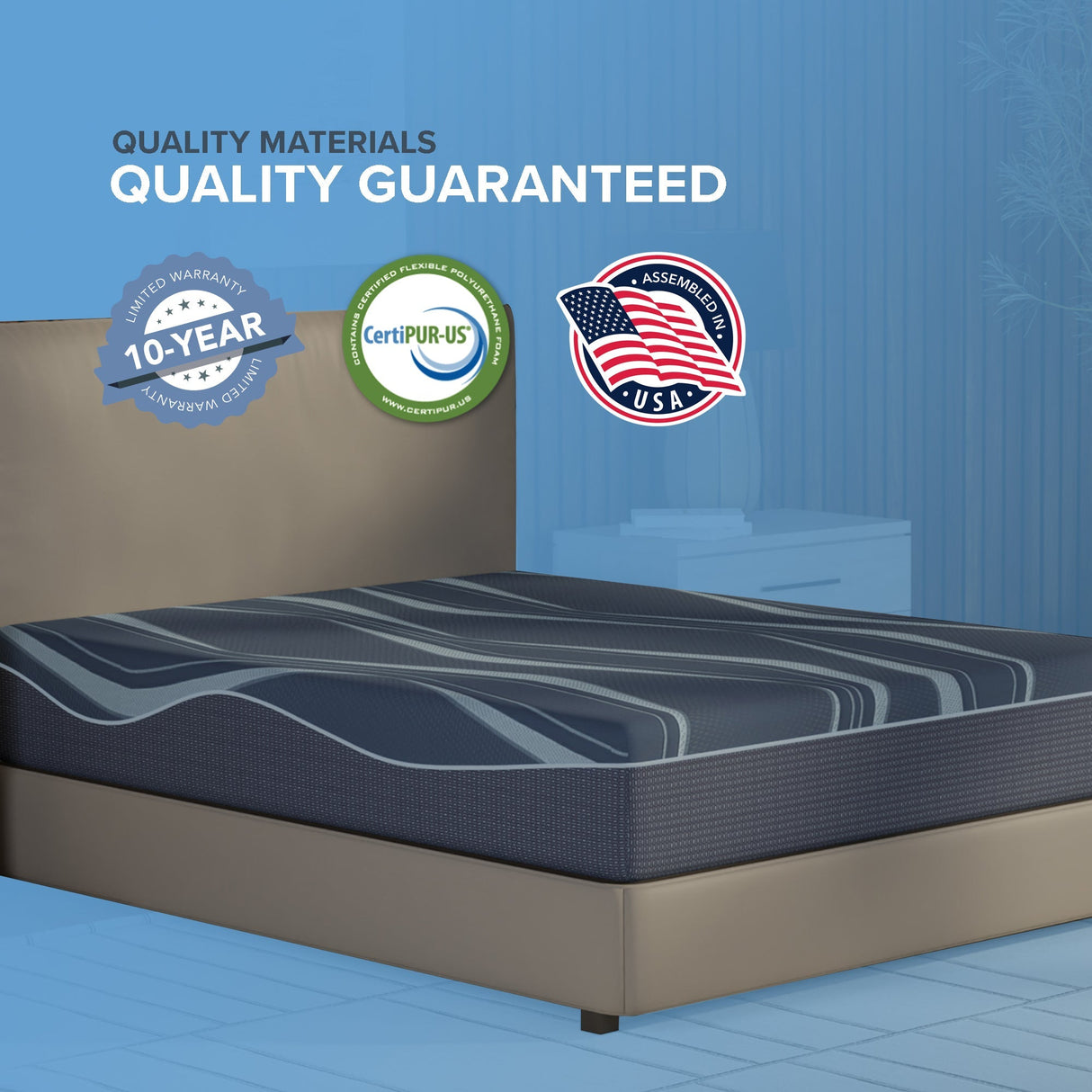 12” ActiveAlign Reactive Copper Zoned Medium Mattress - South Bay