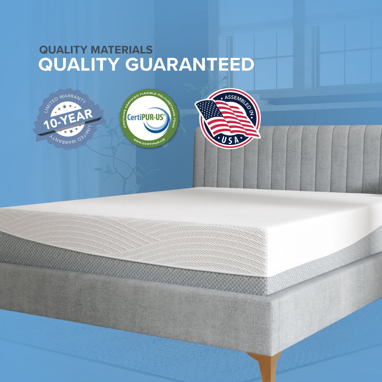12” EcoCore Hybrid Deluxe - Medium Plush Mattress | Cooling Gel Comfort