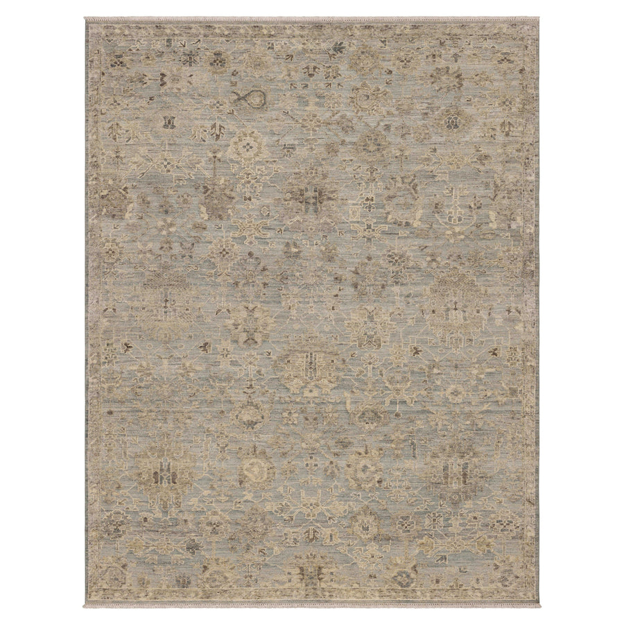 Karastan Sundar Charu Gray Area Rug - Hand Knotted Wool, Made in India