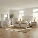 Modern Two-Tone King Dior Bedroom Set with Lift-Top Jewelry Storage