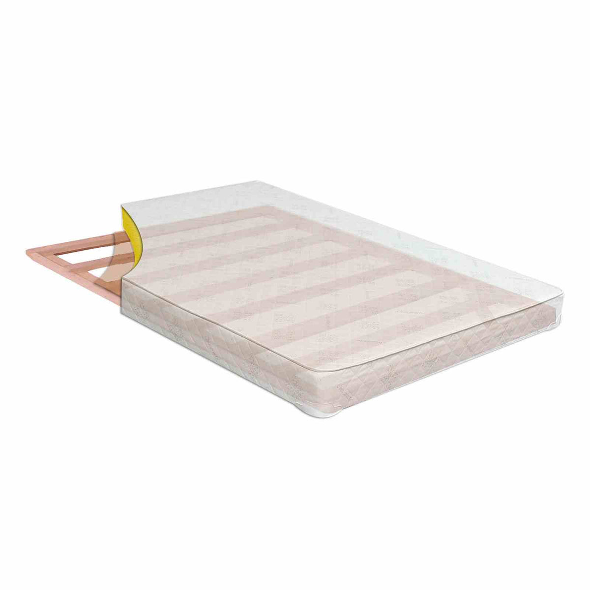 Daisy Bunkie Board Combo Mattress - 6" or 8" Diamond-Quilted Mattress for Bunk Beds & Daybeds – White, view 3