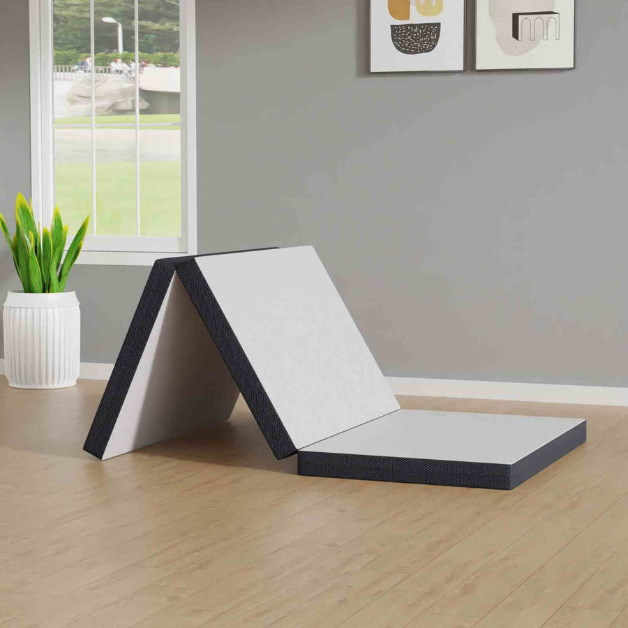 Hollyhock Tri-Fold Memory Foam Mattress Topper - 3" or 4" Plush, CertiPUR-US Certified, Twin to Queen