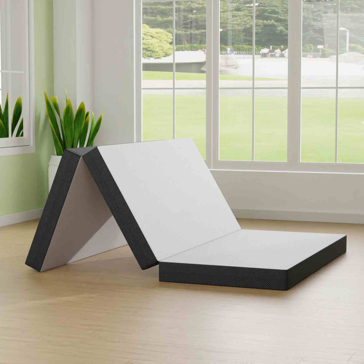 Hollyhock Tri-Fold Memory Foam Mattress Topper - 4"