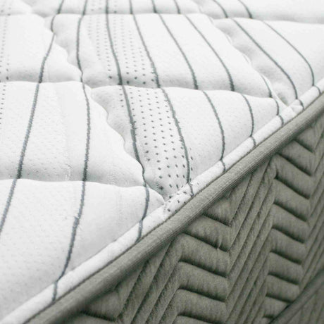 Edrea 10" Tight Top Pocket Coil Mattress - Firm Hybrid with Foam-Encased Edge Support – White & Gray, view 3