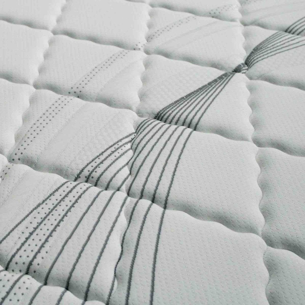 Edrea 10" Tight Top Pocket Coil Mattress - Firm Hybrid with Foam-Encased Edge Support – White & Gray, view 2