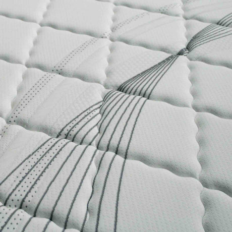 Edrea 10" Tight Top Pocket Coil Mattress - Firm Hybrid with Foam-Encased Edge Support – White & Gray, view 2