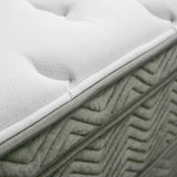 Afton 12" Euro Box Top Pocket Coil Mattress - Medium Plush with Foam-Encased Edge Support – White & Gray, view 3